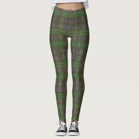 Cabin Forest Green Tartan レギンス (正面)