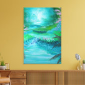 Cabin in the Woods キャンバスプリント (インサイチュ (リビング))