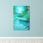 Cabin in the Woods キャンバスプリント (インサイチュ (ウッドフロア))