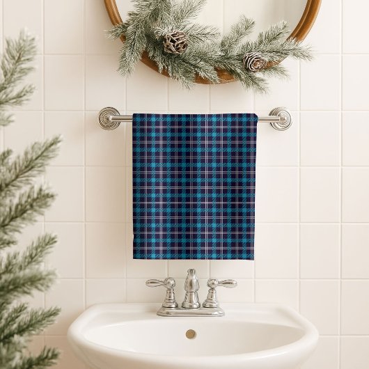 Cabin Style Towel Navy Plaid Gift for the Man Cave バスタオルセット