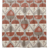 Cabincore Autumnal Stripes シャワーカーテン (正面)