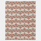 Cabincore Autumnal Stripes フリースブランケット (正面)