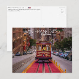 Cable Car, San Francisco, USAポストカード ポストカード