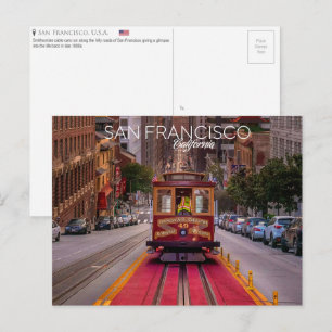 Cable Car, San Francisco, USAポストカード ポストカード