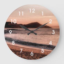 Caboのカラフルな日没 ラージ壁時計