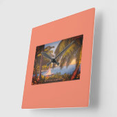 Cabo Rojo,プエルトリコ – ビーチアットジョユダ スクエア壁時計 (傾斜)