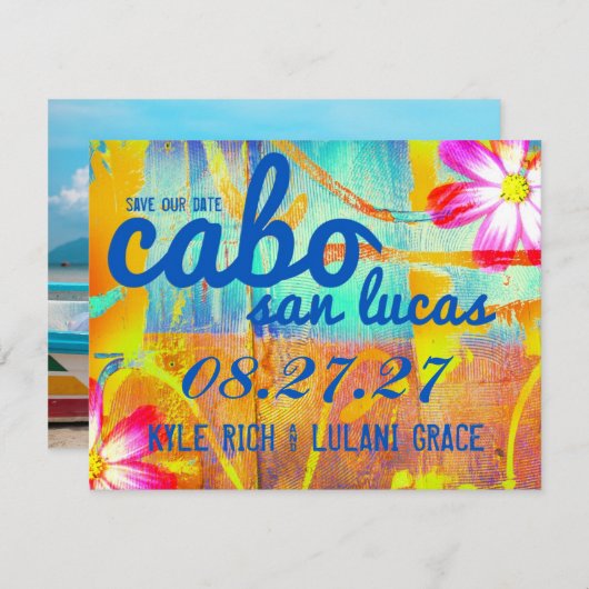 CABO SAN LUCASの保存日付の行先 セーブザデート (正面/裏面)