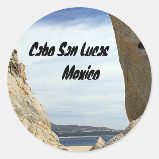 Cabo San Lucas、メキシコのステッカー ラウンドシール (正面)