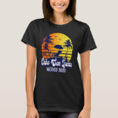 Cabo San Lucas 2023 Mexico Sunset Beach Retro_1 Tシャツ (正面)