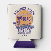 Cabo San Lucas Beach Mexico | Vintage Sunset 缶クーラー (裏面)