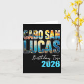 Cabo San Lucas Birthday Trip 2026 Vacation Party C カード (黄色い花)