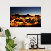 Cabo San Lucas Cityscape At Sunset, Mexico ポスター (ホームオフィス)