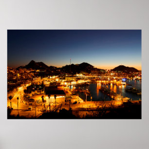 Cabo San Lucas Cityscape At Sunset, Mexico ポスター