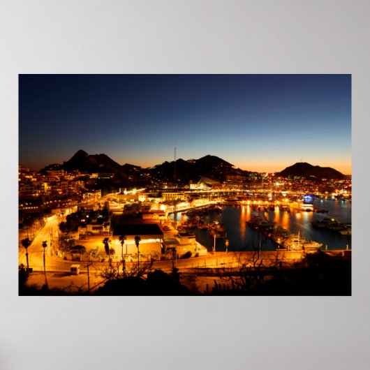 Cabo San Lucas Cityscape At Sunset, Mexico ポスター (正面)