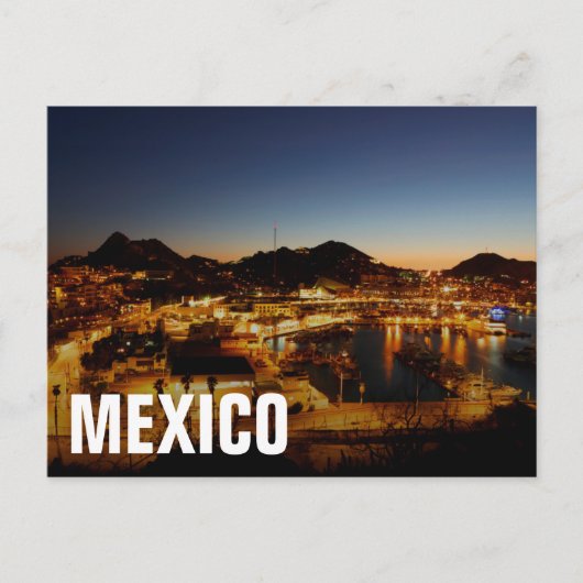Cabo San Lucas Cityscape At Sunset, Mexico ポストカード (正面)