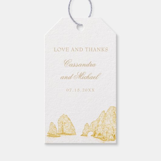 Cabo San Lucas | Destination Wedding | Thank You  ギフトタグ (正面)