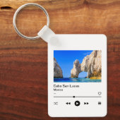 Cabo San Lucas Mexicoお土産ミュージックプレーヤーボタン キーホルダー (正面)