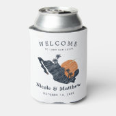 Cabo San Lucas Mexico Navy Map 結婚's Welcome 缶クーラー (缶裏面)