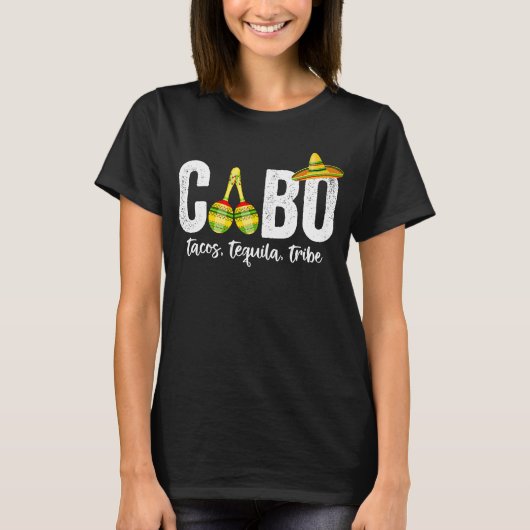 Cabo San Lucas Tacos Tequila Tribe 2021 Matchig Gr Tシャツ (正面)