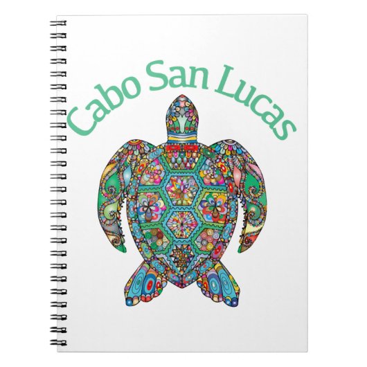 Cabo San Lucas Tribal Turtle ノートブック (正面)