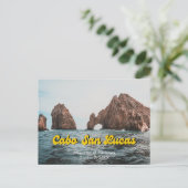 Cabo Save the Date Postcard Mexico Wedding ポストカード (スタンド正面)