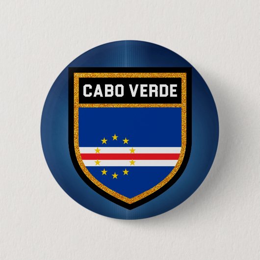 Cabo Verdeの旗 缶バッジ (正面)