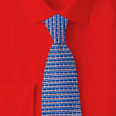 Cabo Verde Flag Brick Pattern ネクタイ