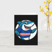 Cabo Verde Flag Shark Funny Cabo Verdean カード (黄色い花)