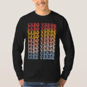 Cabo Verde Groovy Retro Cape Verdean Tシャツ (正面)