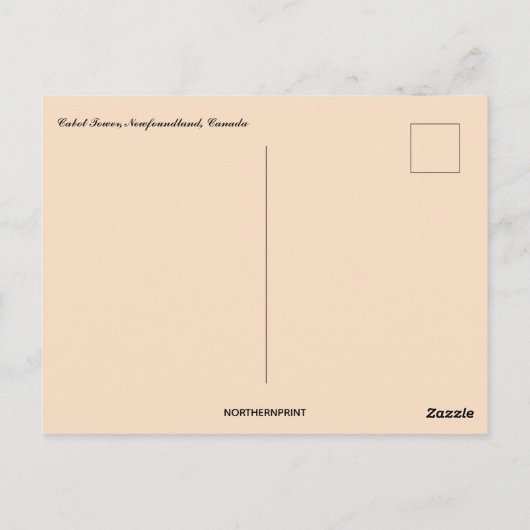 Cabot Tower Newfoundland Canada ポストカード (裏面)