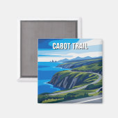 Cabot Trail Nova Scotia Canada Travel マグネット (正面/裏面)