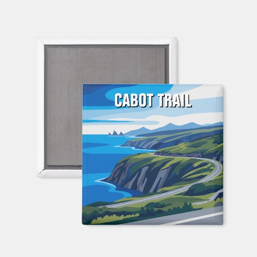 Cabot Trail Nova Scotia Canada Travel マグネット (正面/裏面)