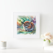 Cabrera vole 081024AREF136 - Watercolor スクエア壁時計 (ホーム)