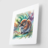 Cabrera vole 081024AREF136 - Watercolor スクエア壁時計 (傾斜)