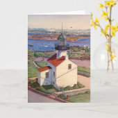 CABRILLO古いPT。 LOMAの灯台 カード (黄色い花)