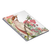 Cacatúa rosa,sobre manto de flores ノートブック (右側)