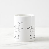Caceペプチド名mug コーヒーマグカップ (中央)