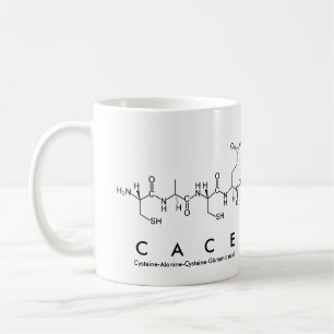 Caceペプチド名mug コーヒーマグカップ