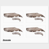 Cachalote, madre y cría 長方形シール (シート)