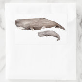 Cachalote, madre y cría 長方形シール (バッグ)