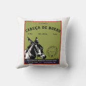 Cachasa Donkey Headラベル クッション (裏面)