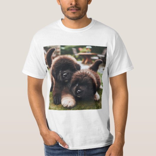 Cachorros de Terranova: Amor en Cada Patita Tシャツ (正面)