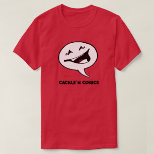 Cackle'Nの漫画のロゴの人の100%年の綿のTシャツ Tシャツ