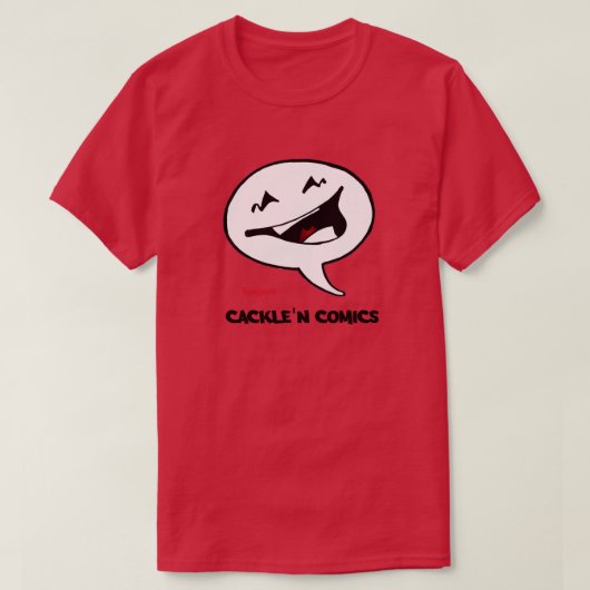 Cackle'Nの漫画のロゴの人の100%年の綿のTシャツ Tシャツ (デザイン正面)