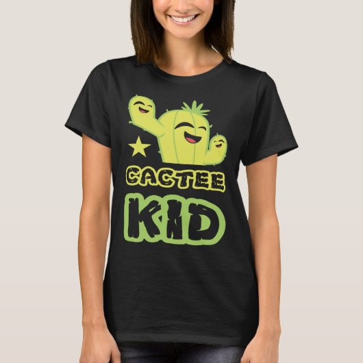 Cactee Kid Pot Gardening Succulent Plant Garden Vi Tシャツ (正面)