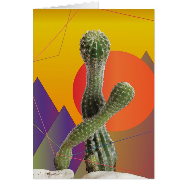 Cactiあいさつエレガントきカード (正面)