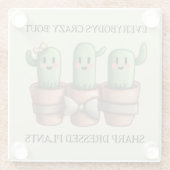 Cactiおもしろい誰もが熱狂する'Bout Sharp ... ガラスコースター (裏面)
