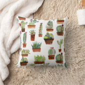 Cactiチャーム：水彩多肉質。 クッション (ブランケット)
