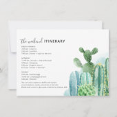 Cactiバチェロレッテウィークエンドパーティーと旅程 招待状 (裏面)