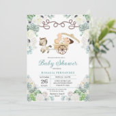 Cactiフローラメキシコ男の赤ちゃんチャロベビーシャワー 招待状 (スタンド正面)